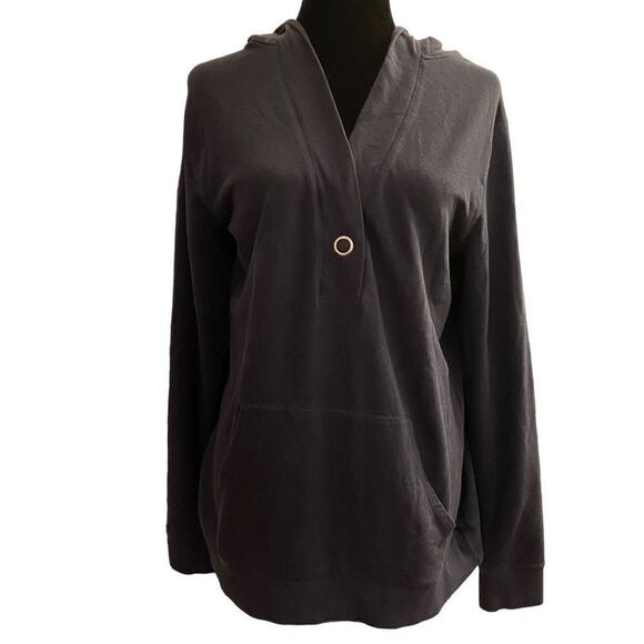 Old Navy Navy Blue Hoodie with‎ Pink and Navy Stripes Size XL - Picture 1 of 13